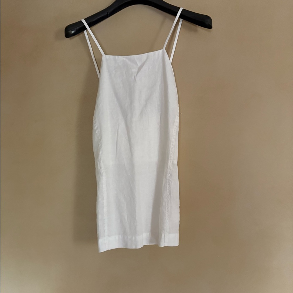 NWT JOIE Romina Linen Halter Top - Porcelain - Size: L - Picture 3 of 5